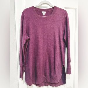 J. Crew Eggplant tunic sweater